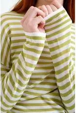 LSLV KNIT STRIPED TOP