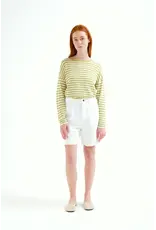 LSLV KNIT STRIPED TOP