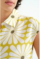 SSLV FLOWERBURST COLLARED TOP