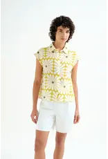 SSLV FLOWERBURST COLLARED TOP