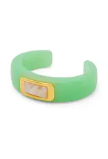 LUCAS JACK AQUA RESIN BRACELET MOONSTONE