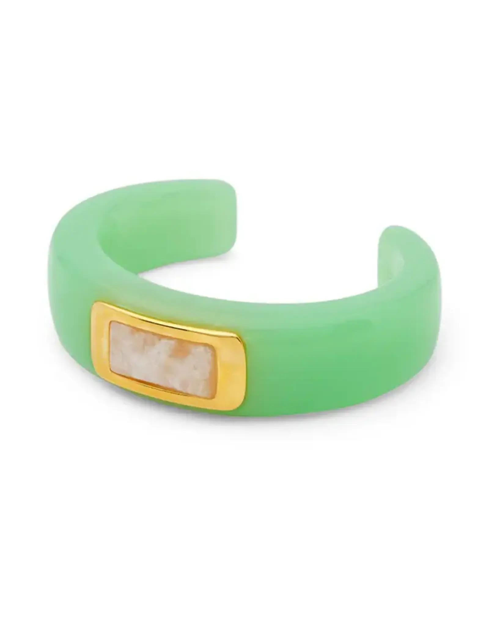 LUCAS JACK AQUA RESIN BRACELET MOONSTONE