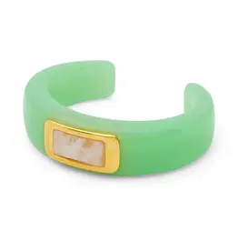 LUCAS JACK AQUA RESIN BRACELET MOONSTONE