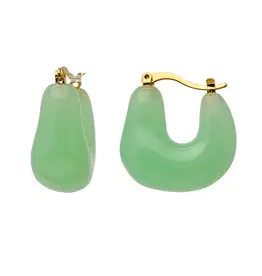 LUCAS JACK AQUA RESIN EARRING