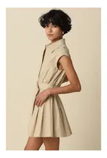 DONNA BELTED SLVLESS SHIRT DRESS