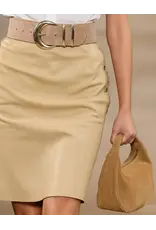 SUEDE CRESCENT MOON BUCKLE BELT