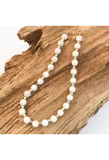 Cream 10mm Studded Necklace