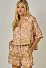 MYSTREE BOTANICAL PRINT SHORT SET