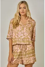 MYSTREE BOTANICAL PRINT SHORT SET