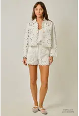 MYSTREE SCALLOP HEM EYELET JACKET