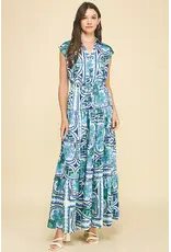 FLORAL TIERED MAXI DRESS