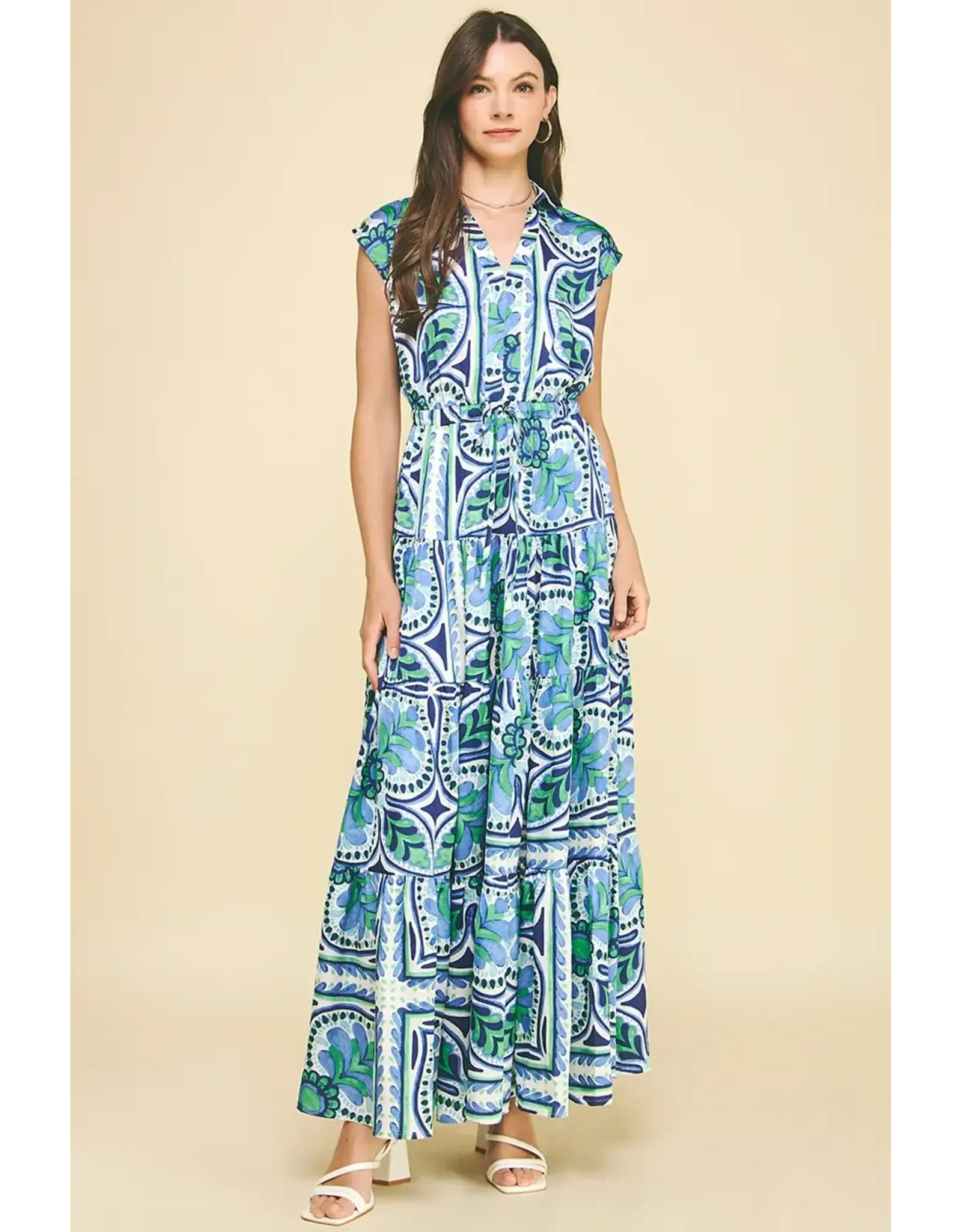 FLORAL TIERED MAXI DRESS