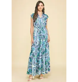 FLORAL TIERED MAXI DRESS