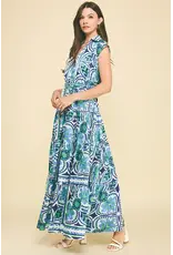 FLORAL TIERED MAXI DRESS