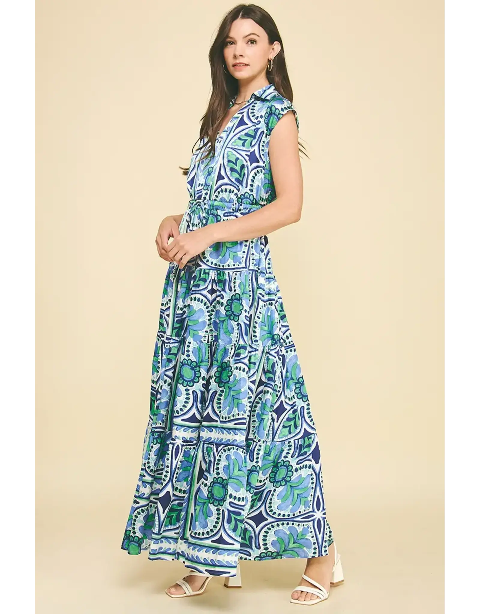 FLORAL TIERED MAXI DRESS