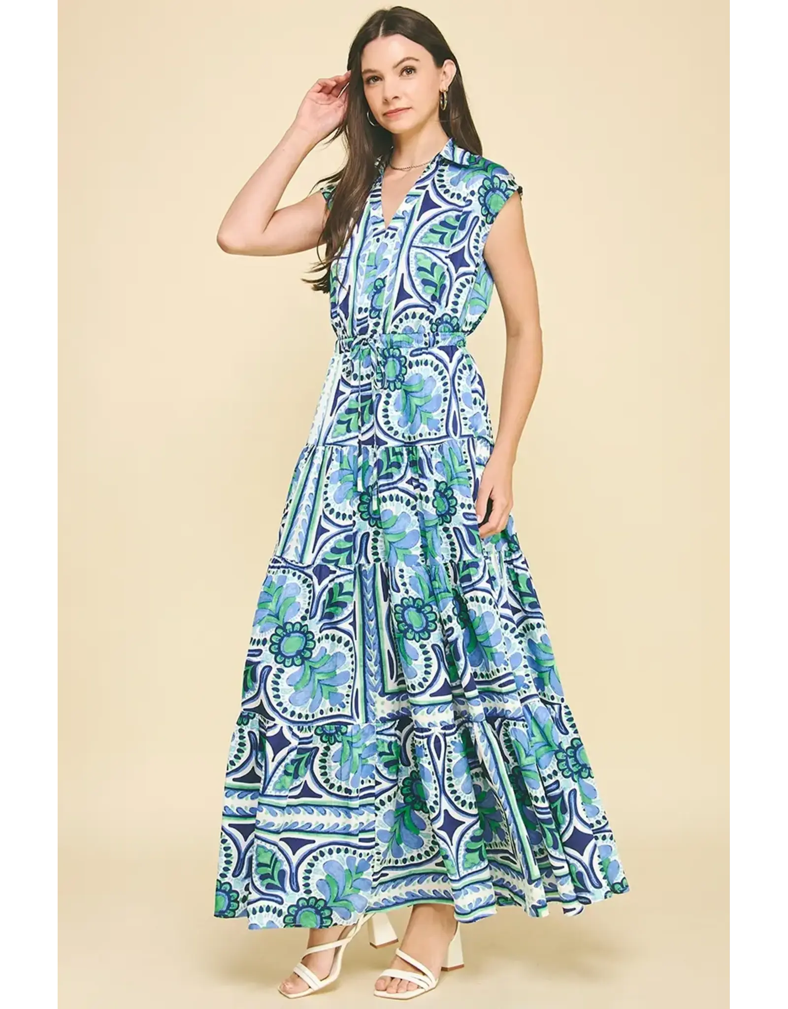 FLORAL TIERED MAXI DRESS