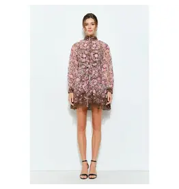 INA CHOCOLATE ORCHID MINI DRESS