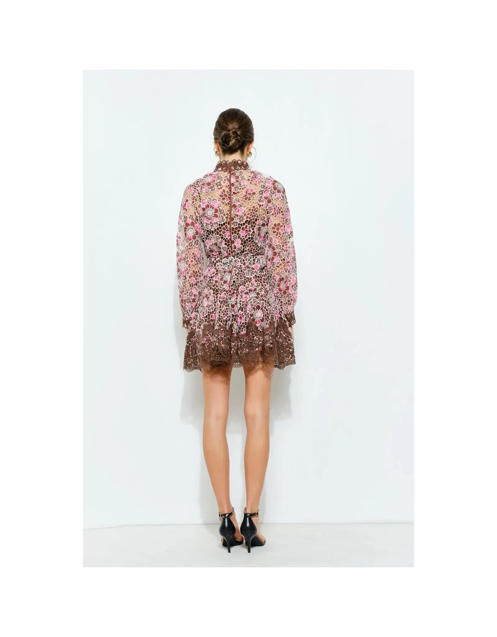 INA CHOCOLATE ORCHID MINI DRESS