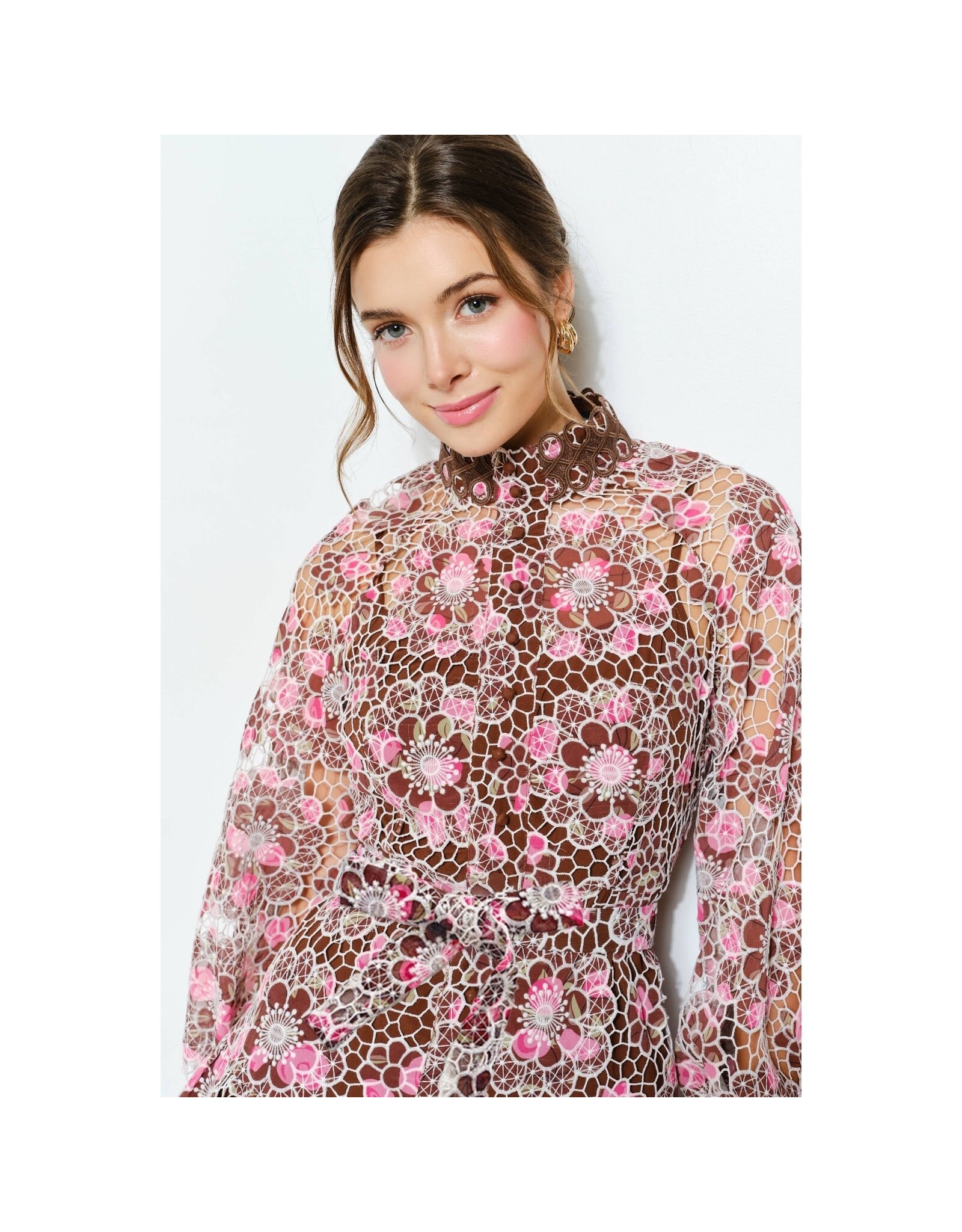 INA CHOCOLATE ORCHID MINI DRESS