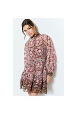 INA CHOCOLATE ORCHID MINI DRESS