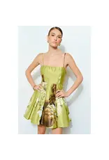 INA LIME FLORAL MINI DRESS