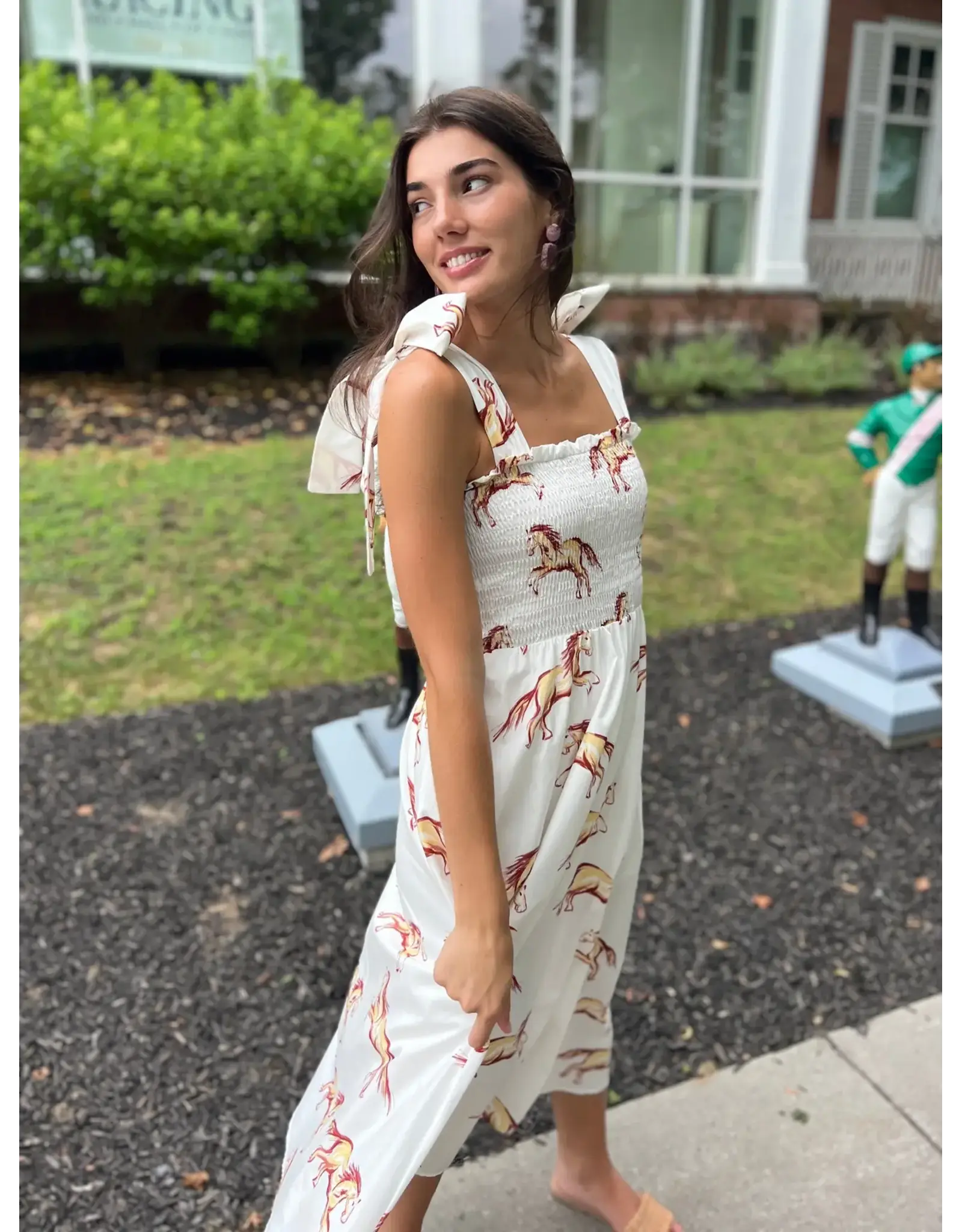 KATHLEEN MAEVE HORSE PRINT MAXI