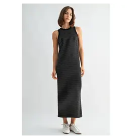 FUN2FUN STRIPE RIB KNIT DRESS