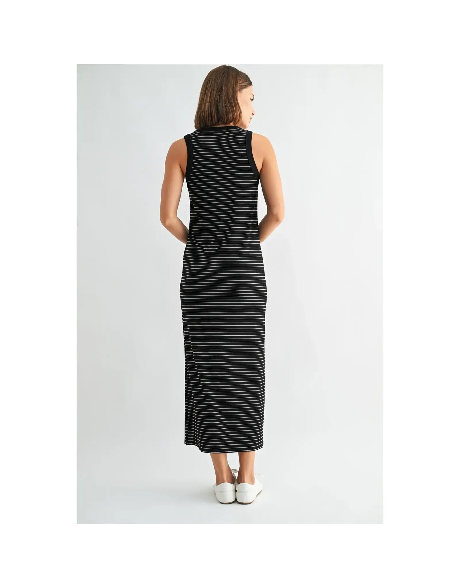 FUN2FUN STRIPE RIB KNIT DRESS