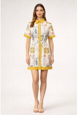 TROPICAL FRUIT PRINT MINI DRESS