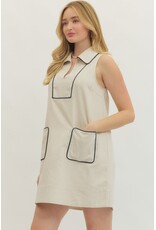 LINEN MINI W/PIPING DETAIL