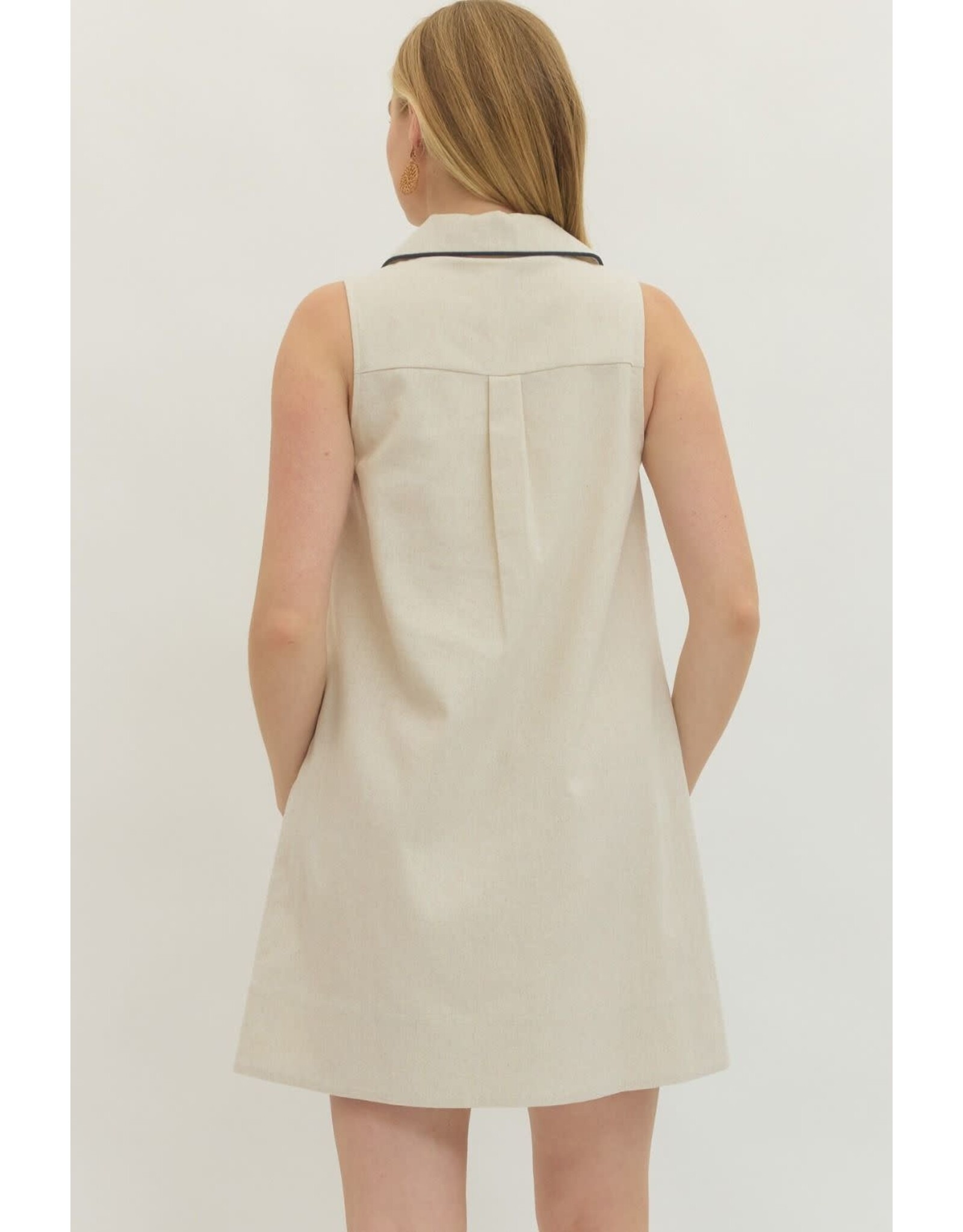LINEN MINI W/PIPING DETAIL