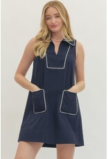 LINEN MINI W/PIPING DETAIL