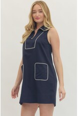 LINEN MINI W/PIPING DETAIL