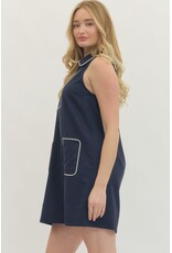 LINEN MINI W/PIPING DETAIL