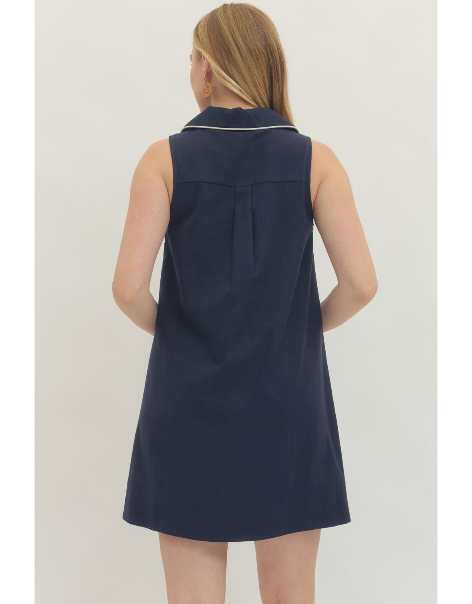 LINEN MINI W/PIPING DETAIL