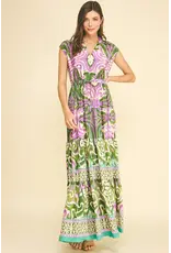 BOHEMIAN PATTERN SLVLESS MAXI