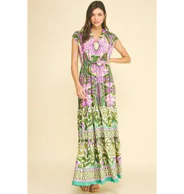 BOHEMIAN PATTERN SLVLESS MAXI