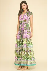 BOHEMIAN PATTERN SLVLESS MAXI