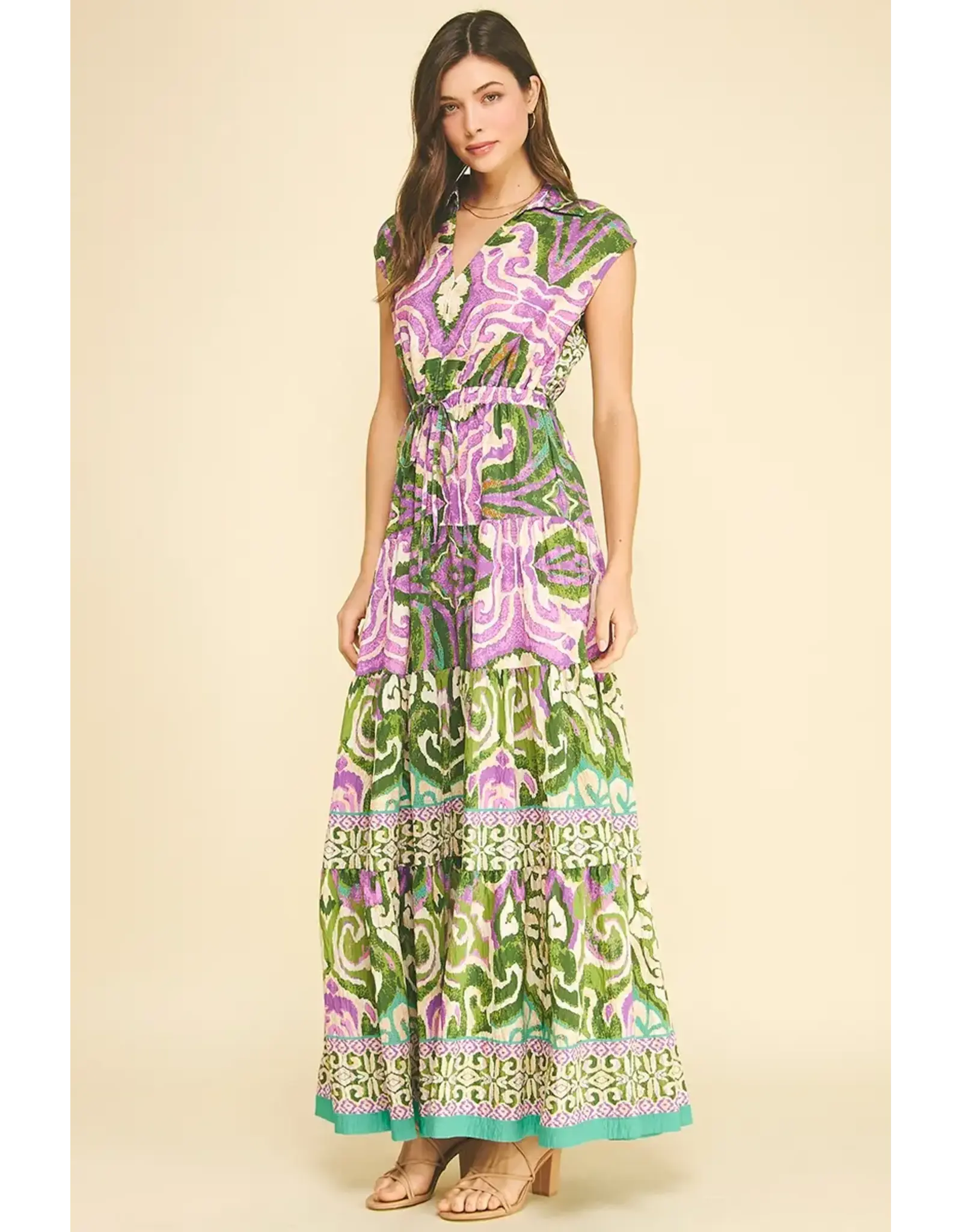 BOHEMIAN PATTERN SLVLESS MAXI
