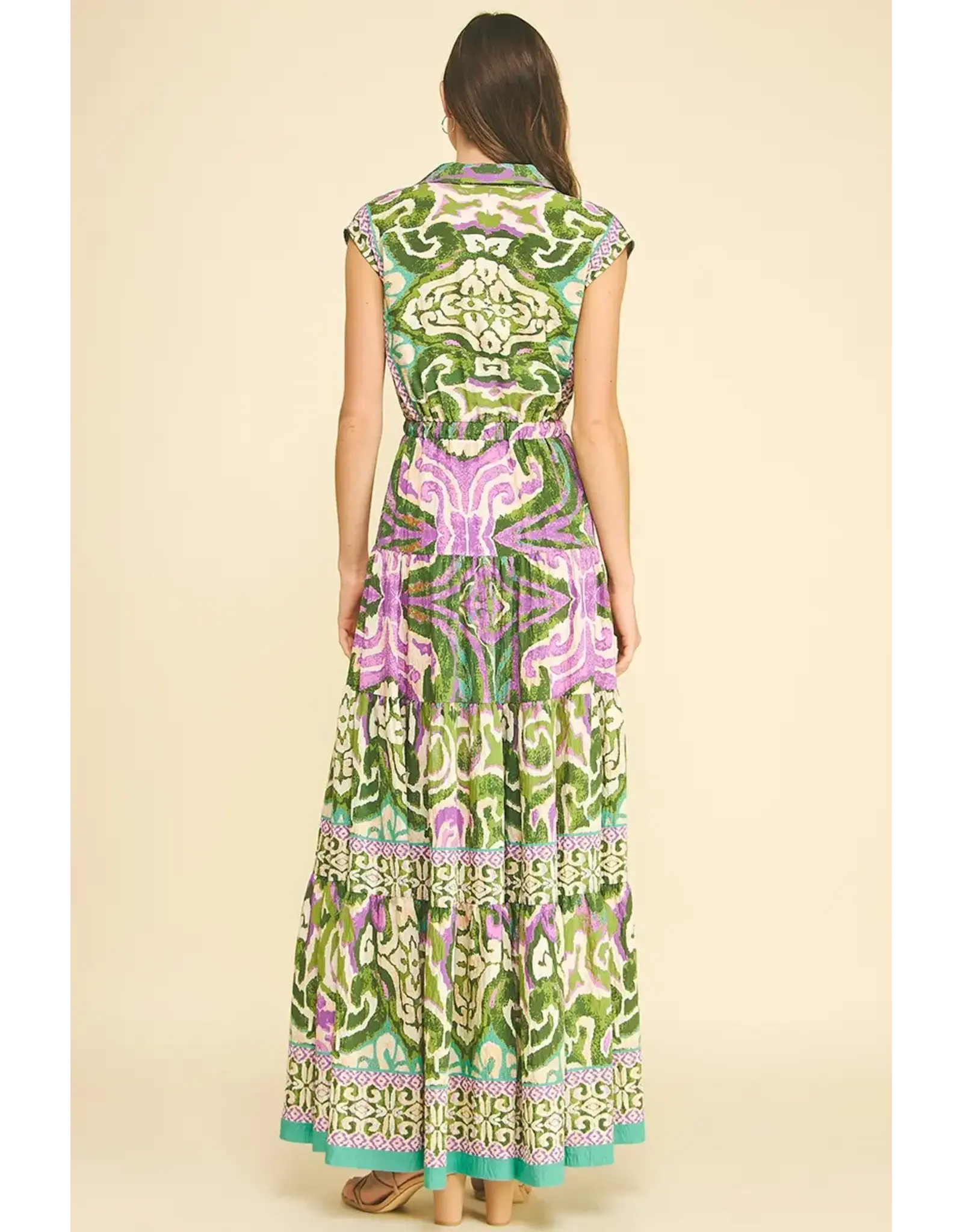 BOHEMIAN PATTERN SLVLESS MAXI