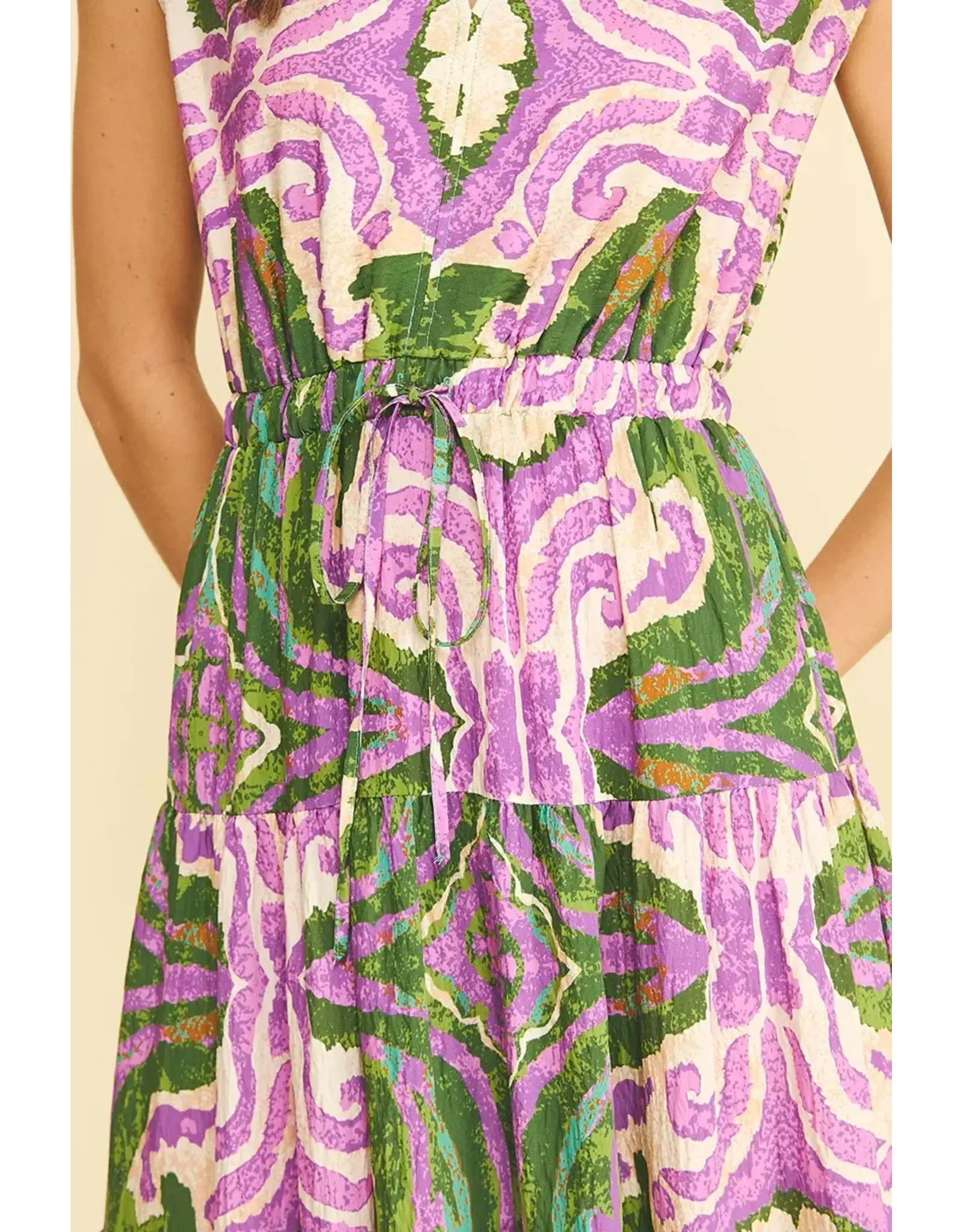 BOHEMIAN PATTERN SLVLESS MAXI