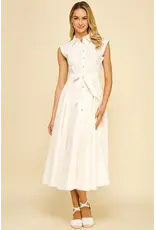 SLVLESS BUTTON DOWN DRESS