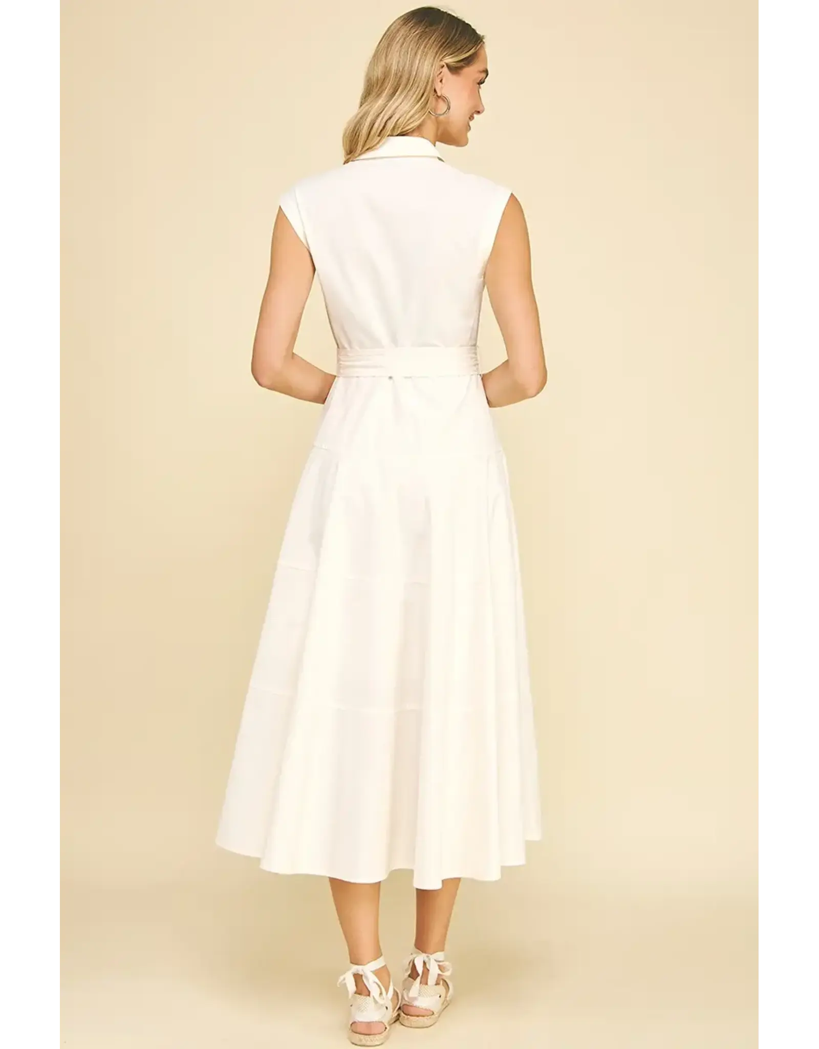 SLVLESS BUTTON DOWN DRESS