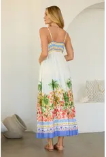 COASTAL TOWN PRINT SUNDRESS