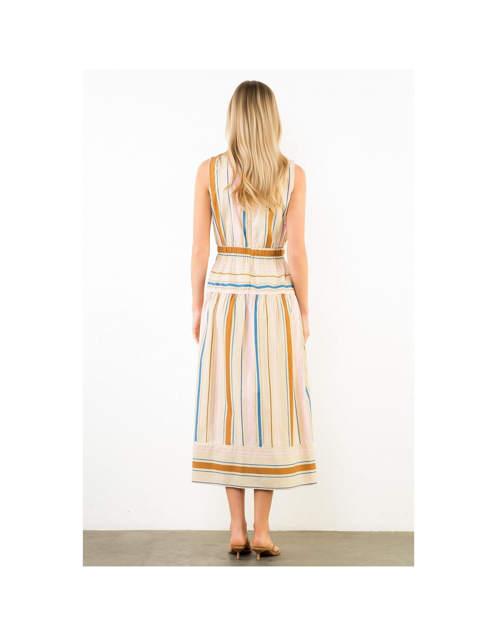 STRIPE MIDI DRESS
