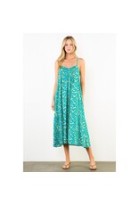 THIN STRAP PATTERN MIDI DRESS