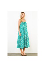 THIN STRAP PATTERN MIDI DRESS