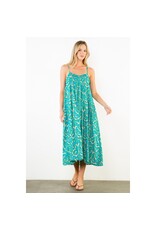 THIN STRAP PATTERN MIDI DRESS
