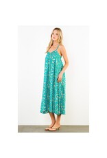 THIN STRAP PATTERN MIDI DRESS