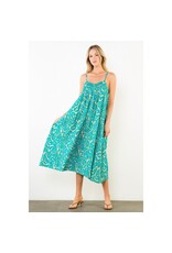 THIN STRAP PATTERN MIDI DRESS